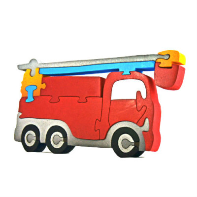 Wooden Fire Truck Puzzle
