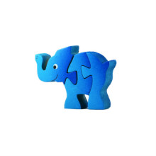Wooden Elephant Puzzle Magnet