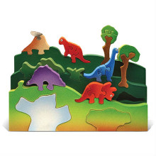 Wooden 3D Dinosaur Puzzle Set
